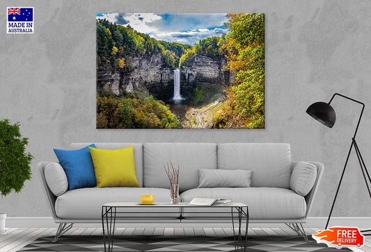 Autumn Forest With Finger Lakes Print 100% Australian Made