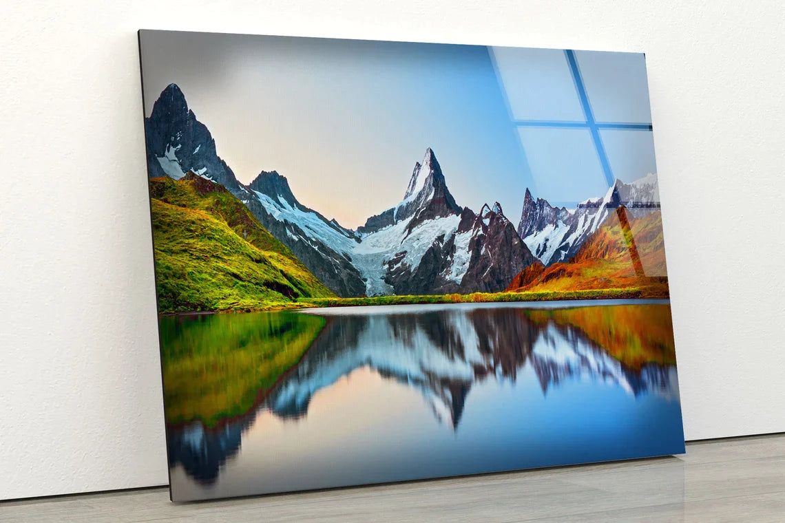 Mountain & Lake Scenery UV Direct Aluminum Print Australian Made Quality