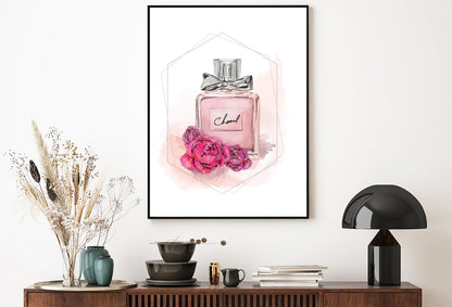 Roses and Pink Perfume Bottle Print 100% Australian Made