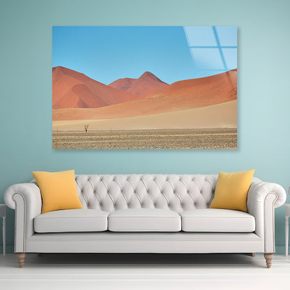 Hills, Sky in Namibia, Africa Acrylic Glass Print Tempered Glass Wall Art 100% Made in Australia Ready to Hang - Bella Home Decor