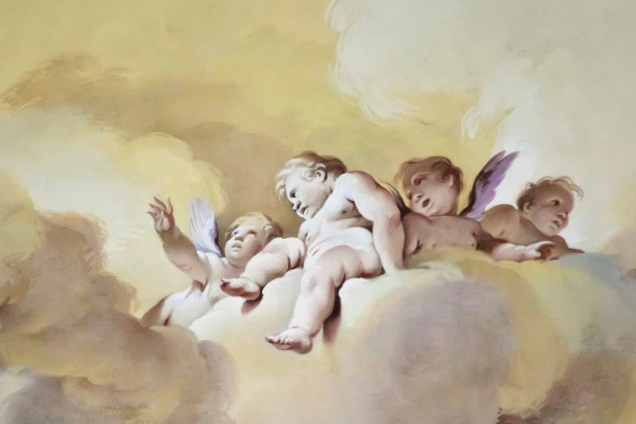 Great Fresco of Some Beautiful Angels Acrylic Glass Print Tempered Glass Wall Art 100% Made in Australia Ready to Hang - Bella Home Decor