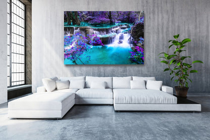 Thailand Forest Waterfall Acrylic Glass Print Tempered Glass Wall Art 100% Made in Australia Ready to Hang