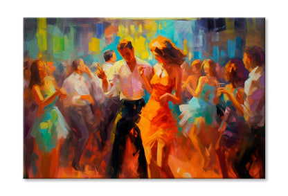 Young People Dancing Night Oil Painting Wall Art Limited Edition High Quality Print