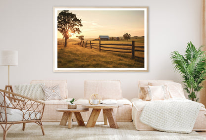 A Serene Farm Scene at Sunset Home Decor Premium Quality Poster Print Choose Your Sizes - Bella Home Decor
