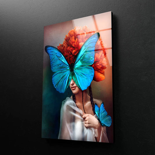 Butterfly & Girl 3D UV Direct Aluminum Print Australian Made Quality