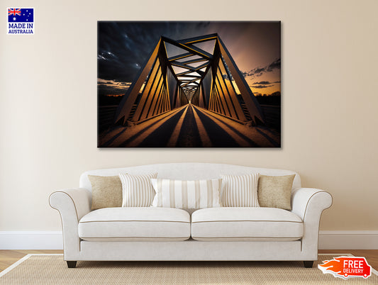 Evening Light, Metal Bridge Print 100% Australian Made - Bella Home Decor