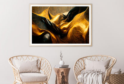 Black And Gold Waves Abstract Home Decor Premium Quality Poster Print Choose Your Sizes