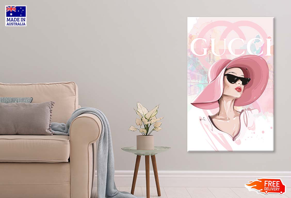 Lady With Pink Hat Fashion Store Art Print 100% Australian Made