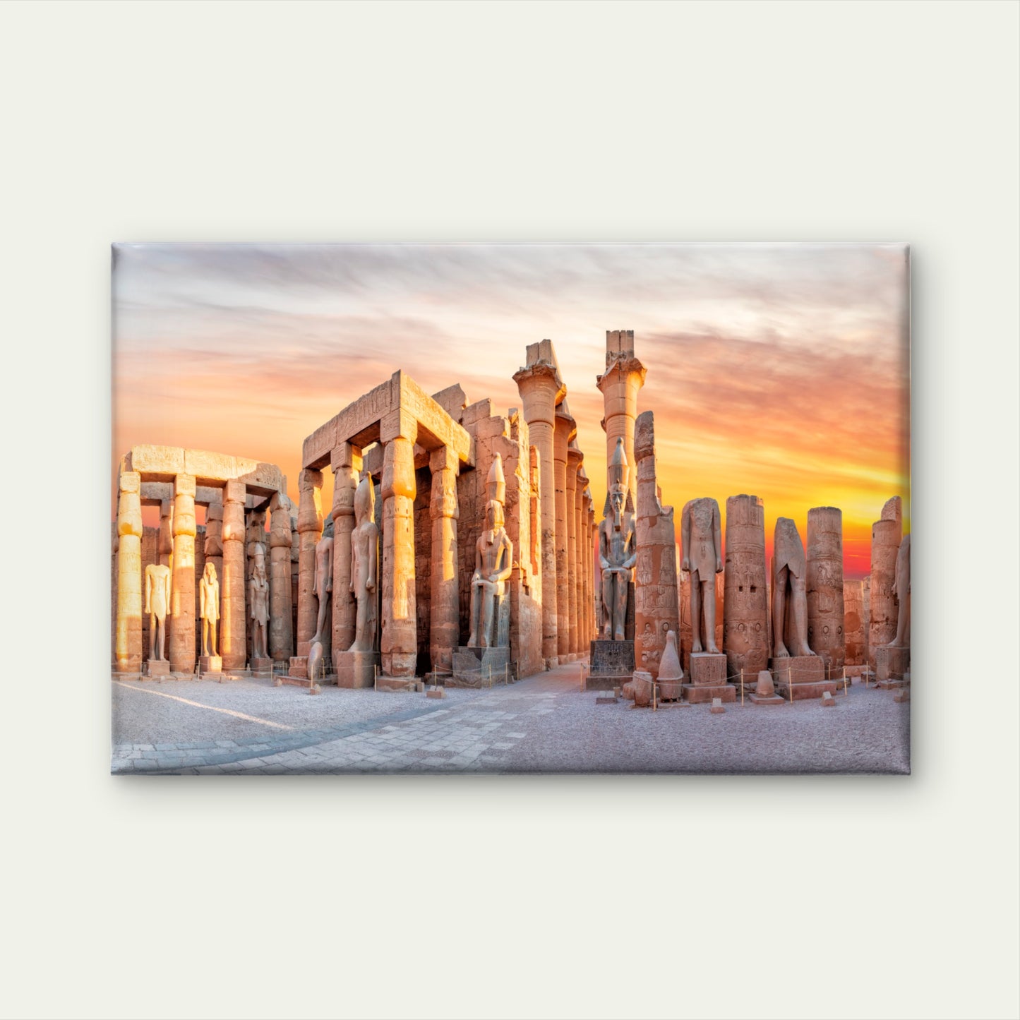 Golden Sunset Glowing Over The Historic Luxor Temple Egypt Wall Art Decor 100% Australian Made