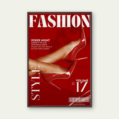 Glamorous Red High Heels Fashion Magazine Art Fashion Home Decor Premium Quality Poster Print Choose Your Sizes - Bella Home Decor