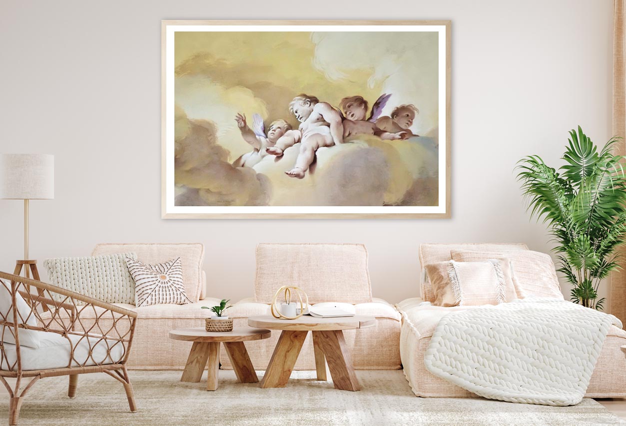 Great Fresco of Some Beautiful Angels Home Decor Premium Quality Poster Print Choose Your Sizes - Bella Home Decor