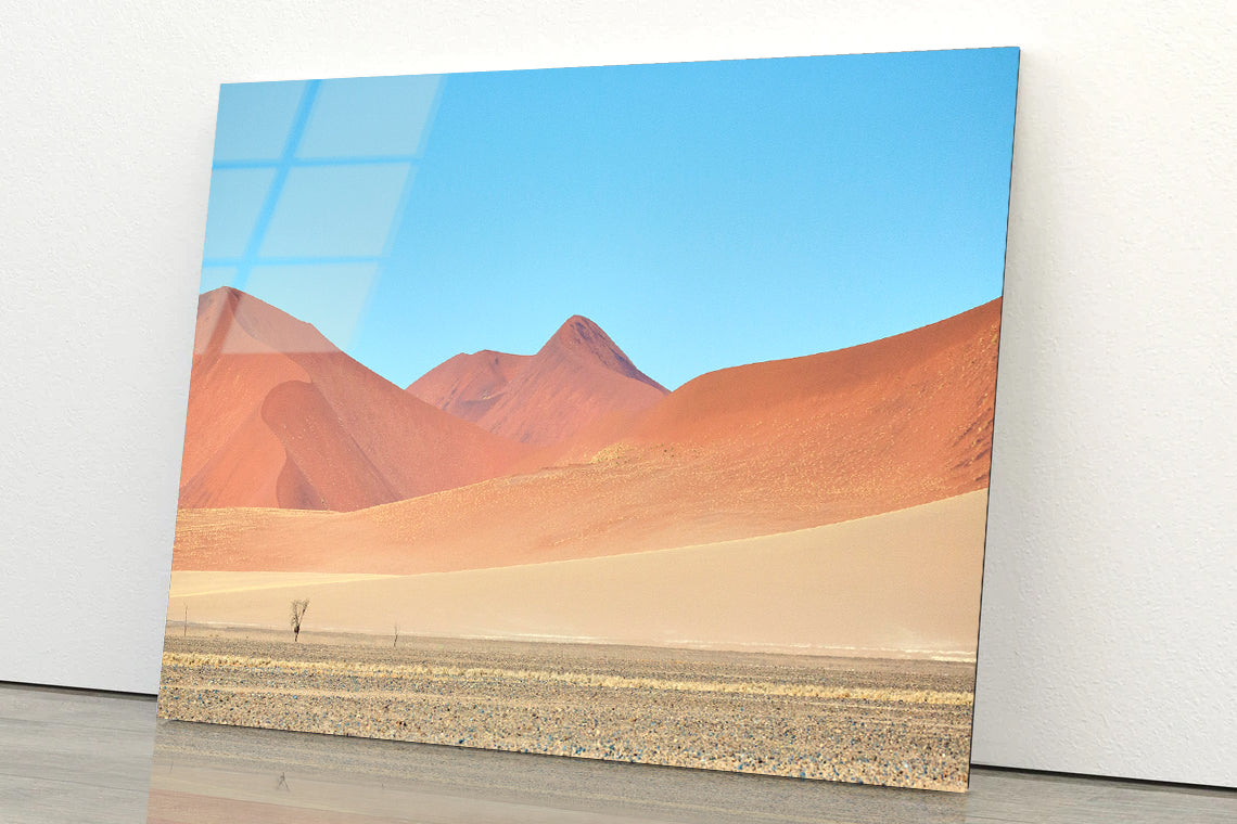 Hills, Sky in Namibia, Africa Acrylic Glass Print Tempered Glass Wall Art 100% Made in Australia Ready to Hang - Bella Home Decor