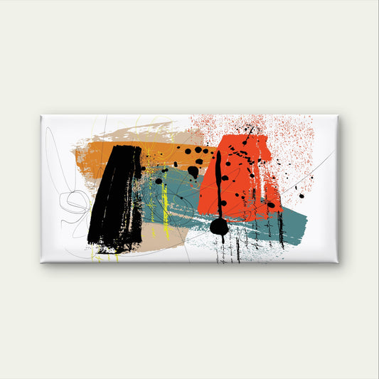 Modern Abstract Brushstrokes Painting Wall Art Canvas Office Home Framed 120x60cm