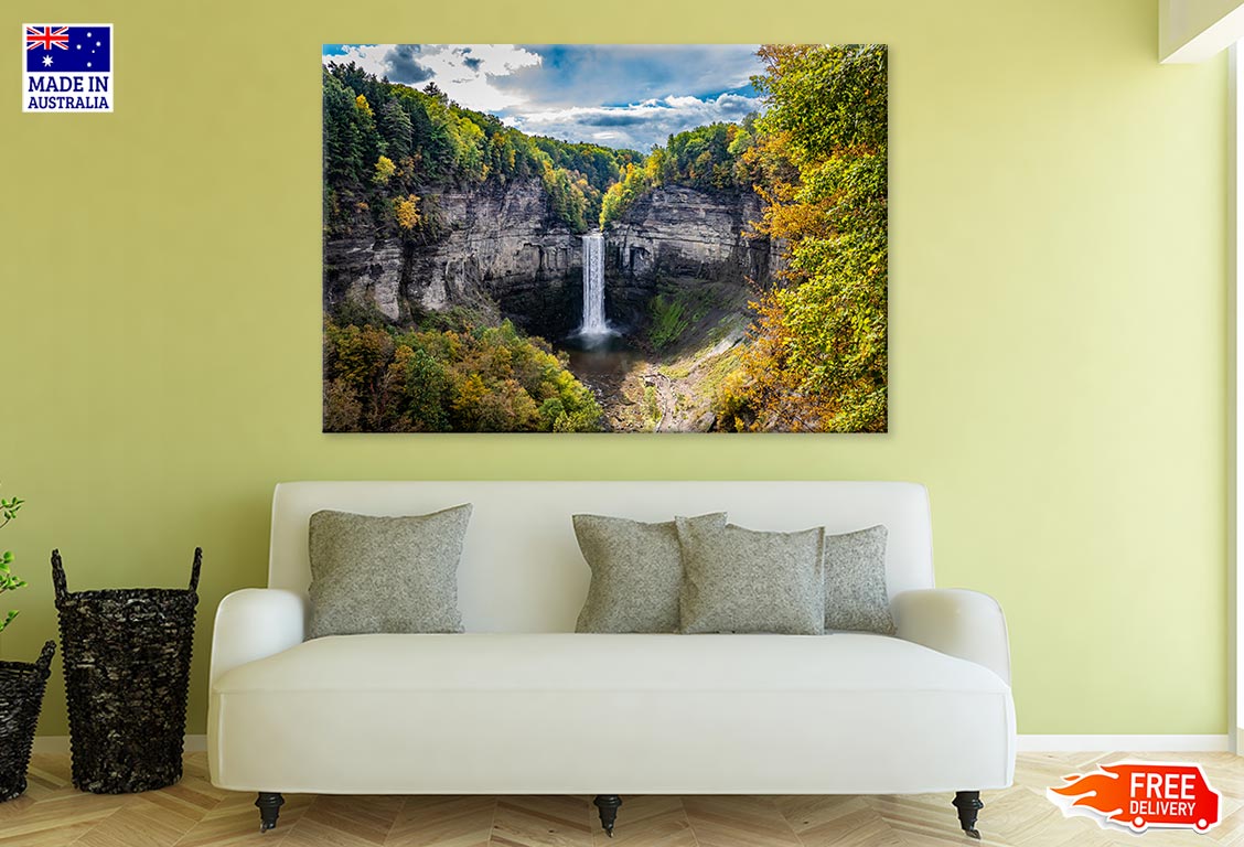 Autumn Forest With Finger Lakes Print 100% Australian Made