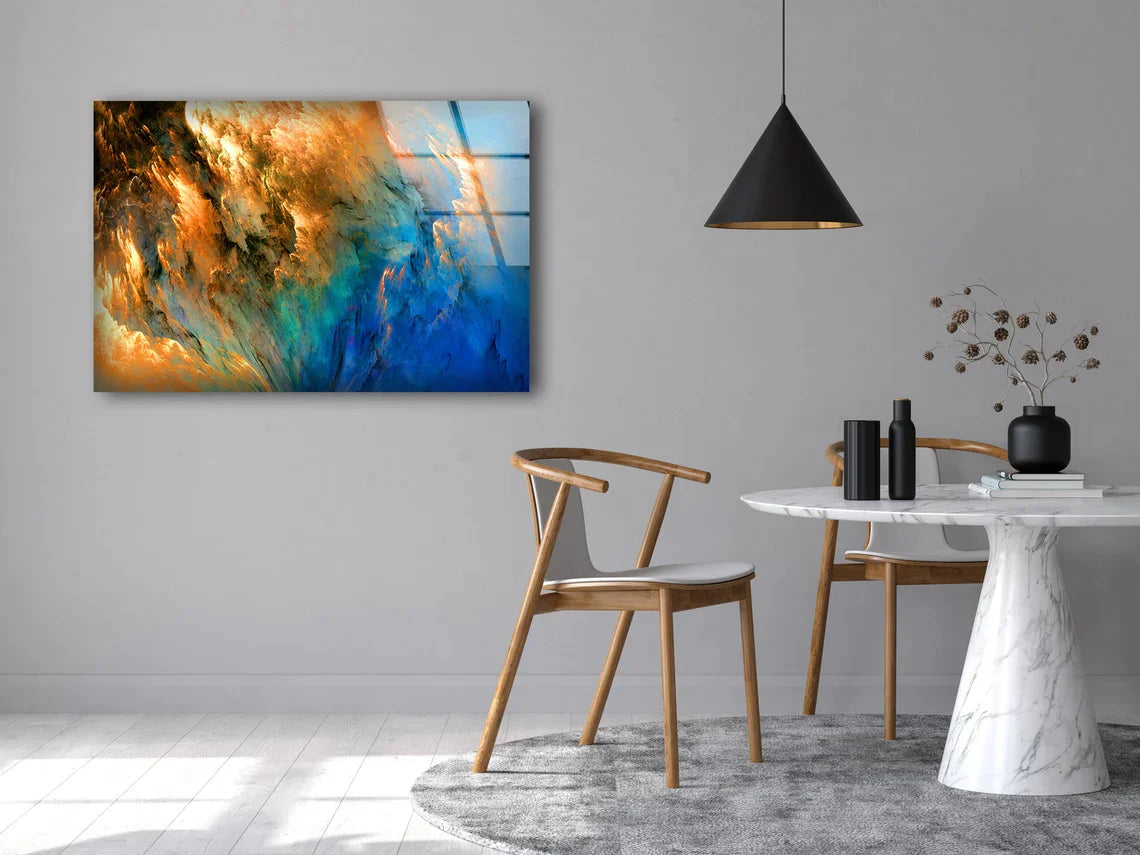 Orange Blue Sky Effect UV Direct Aluminum Print Australian Made Quality