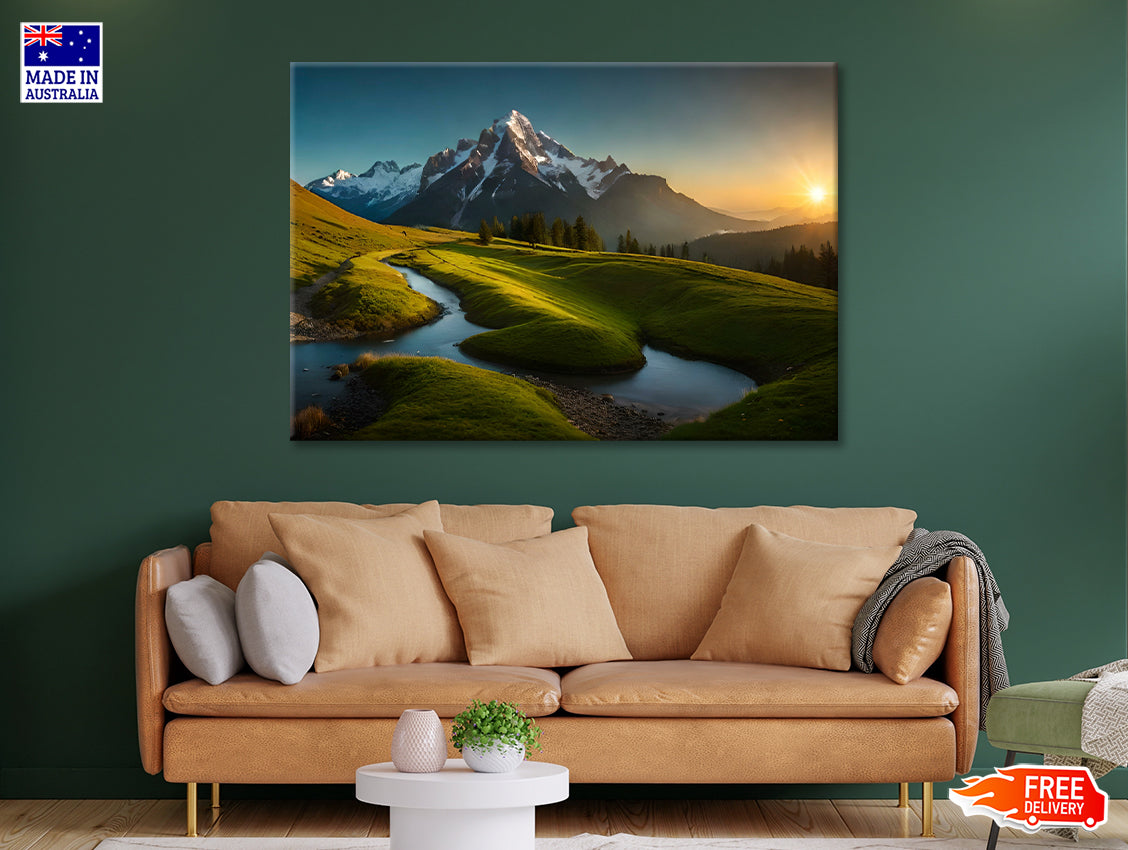 Sunrise over the Mountains Print 100% Australian Made - Bella Home Decor