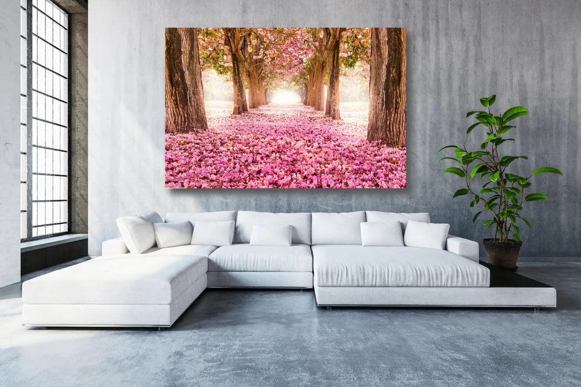 Cherry Blossom Forest Acrylic Glass Print Tempered Glass Wall Art 100% Made in Australia Ready to Hang