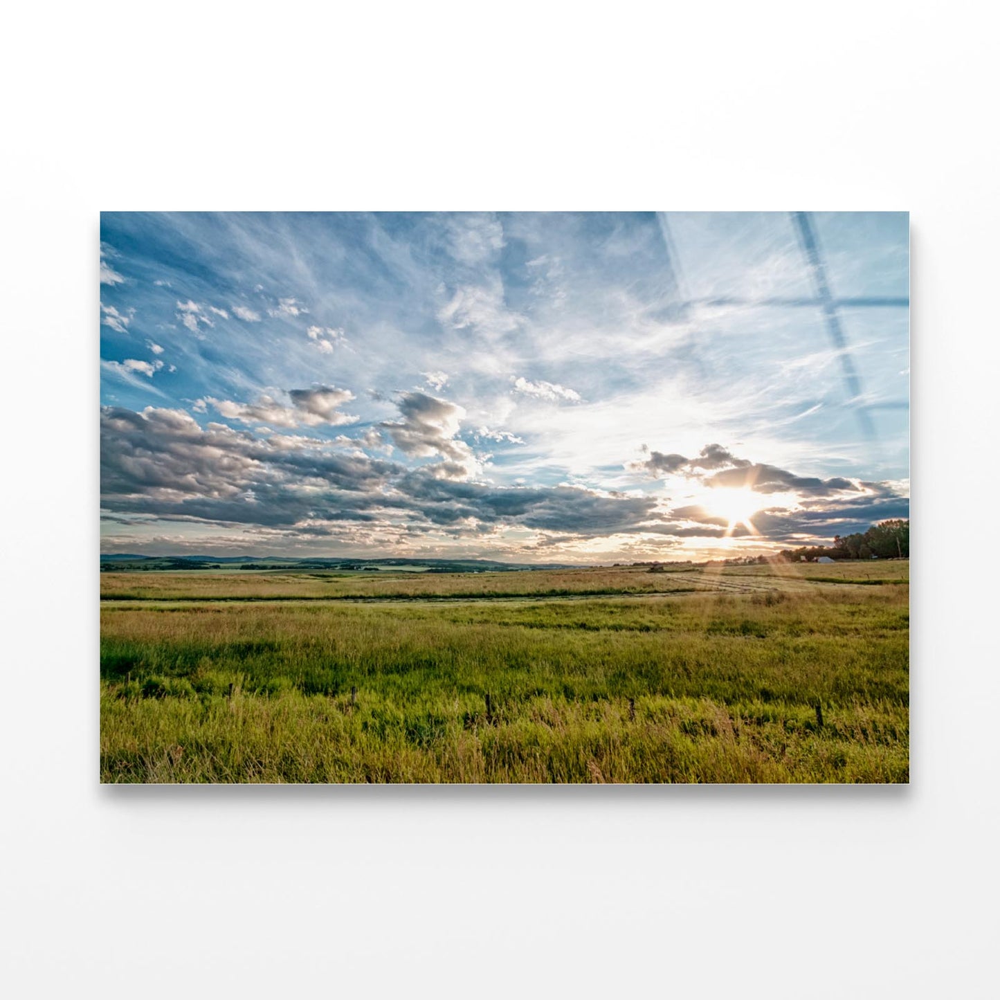 Dusk on the Prairie Acrylic Glass Print Tempered Glass Wall Art 100% Made in Australia Ready to Hang