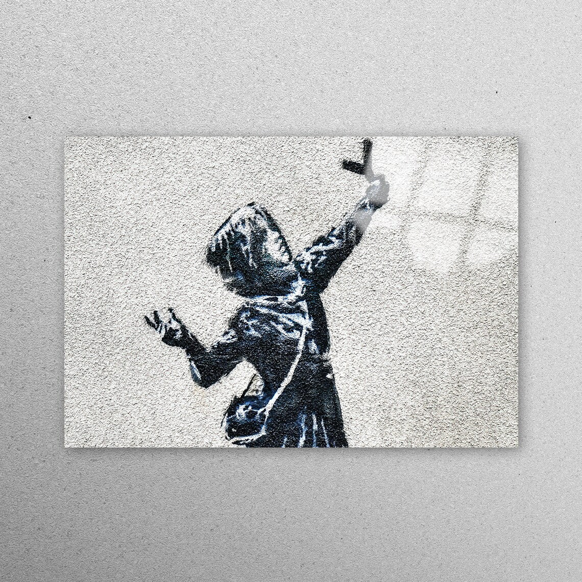 Banksy Girl Silhouette Acrylic Glass Print Tempered Glass Wall Art 100% Made in Australia Ready to Hang