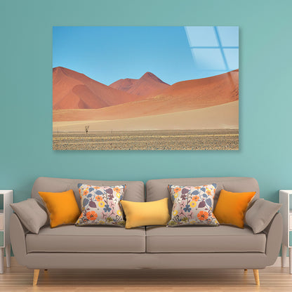 Hills, Sky in Namibia, Africa Acrylic Glass Print Tempered Glass Wall Art 100% Made in Australia Ready to Hang - Bella Home Decor