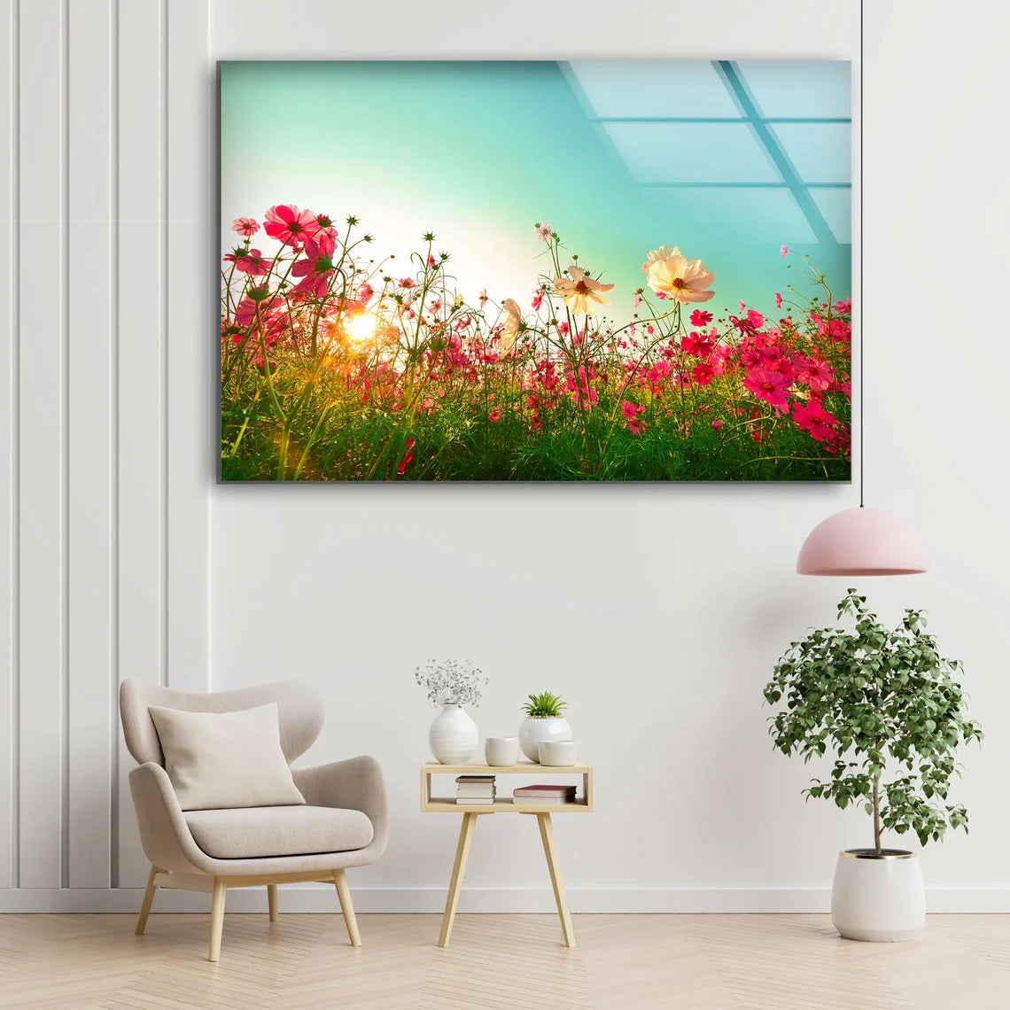 Poppy Flower Field UV Direct Aluminum Print Australian Made Quality