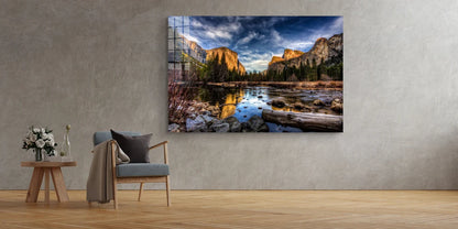 Mountain Lake Scenery UV Direct Aluminum Print Australian Made Quality