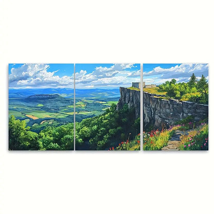 3pcs Ardennes France Scenic Forest Landscape Wall Art Set Canvas Framed 40x60cm - High Quality Print 100% Australian Made Wall Canvas Ready to Hang - Bella Home Decor