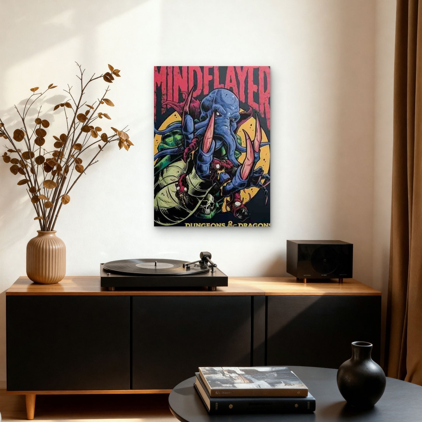 Mind Flayer Illustration 60x90cm Metal Print Ready to Hang - Bella Home Decor