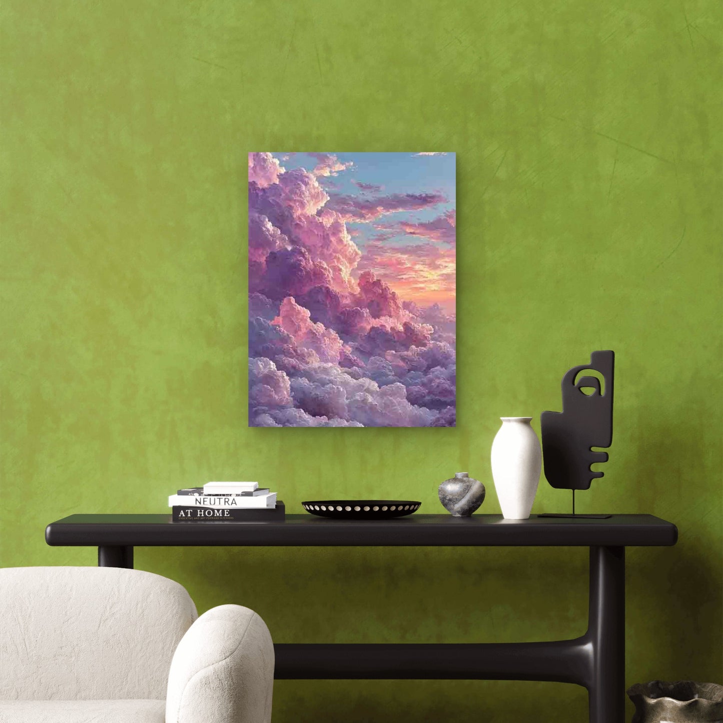 Depiction of Ethereal Sunrise Clouds 60x90cm Metal Print Ready to Hang