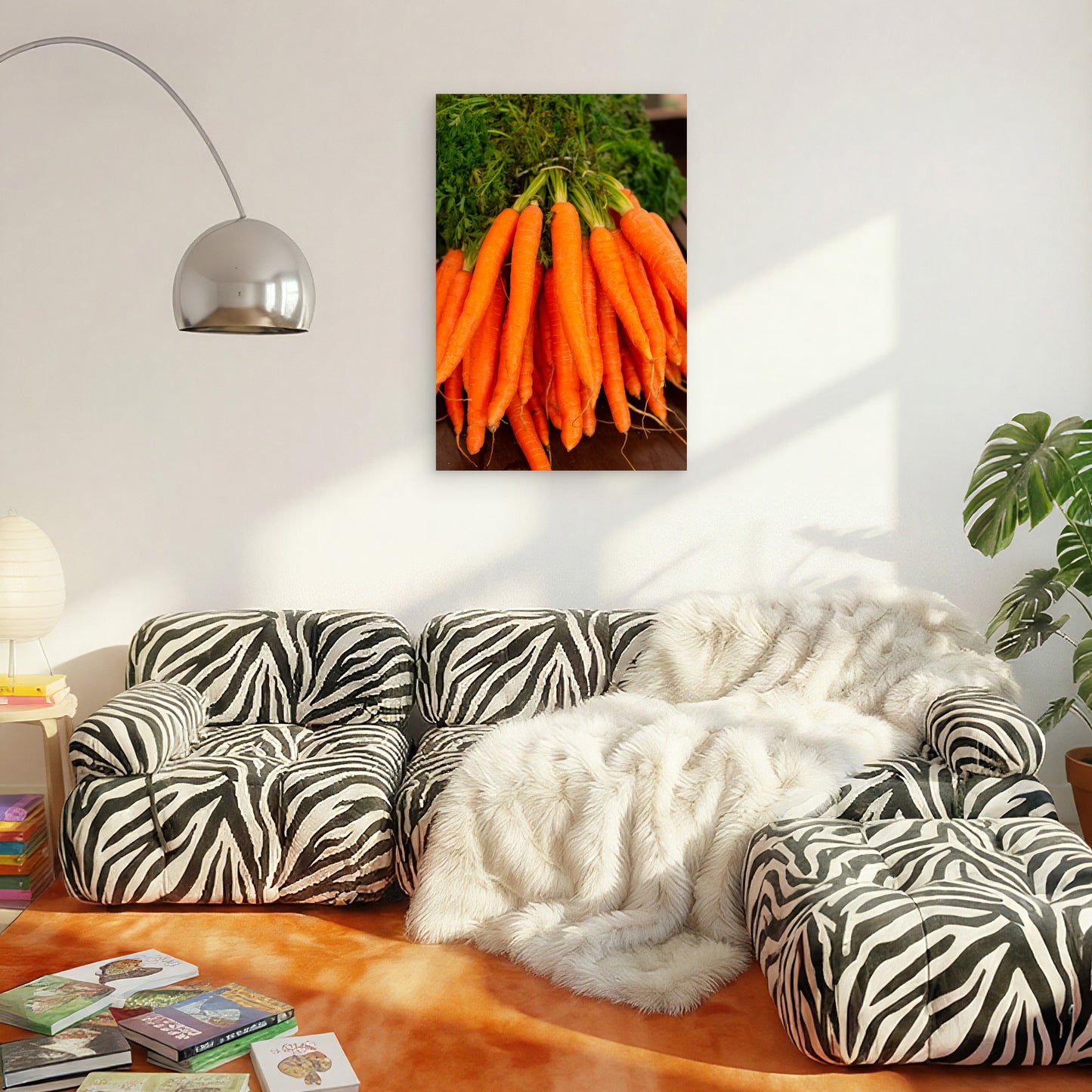 Fresh Bunch of Carrots 40x60cm Metal Print Ready to Hang