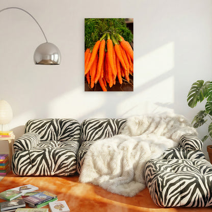Fresh Bunch of Carrots 40x60cm Metal Print Ready to Hang