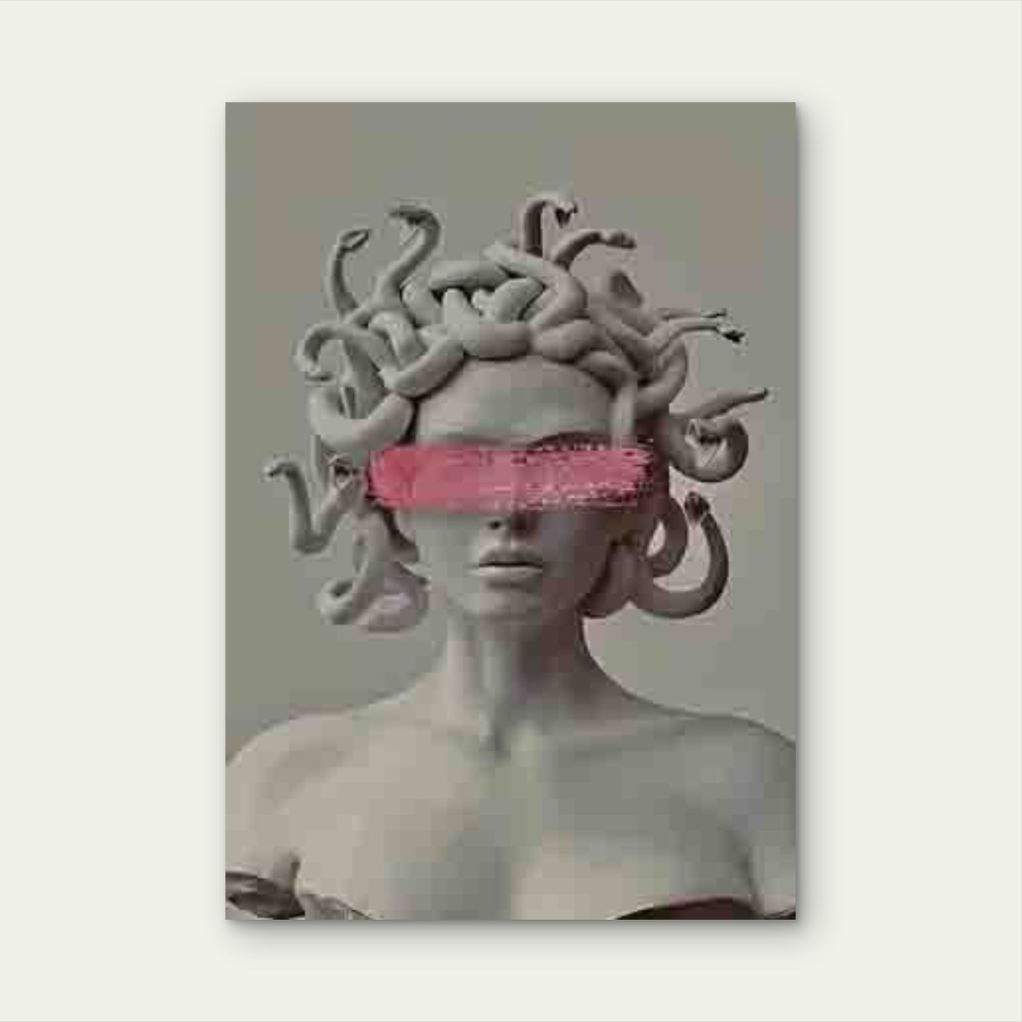Medusa with Snakes Mythological Art 60x90cm Metal Print Ready to Hang - Bella Home Decor