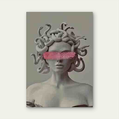 Medusa with Snakes Mythological Art 60x90cm Metal Print Ready to Hang - Bella Home Decor