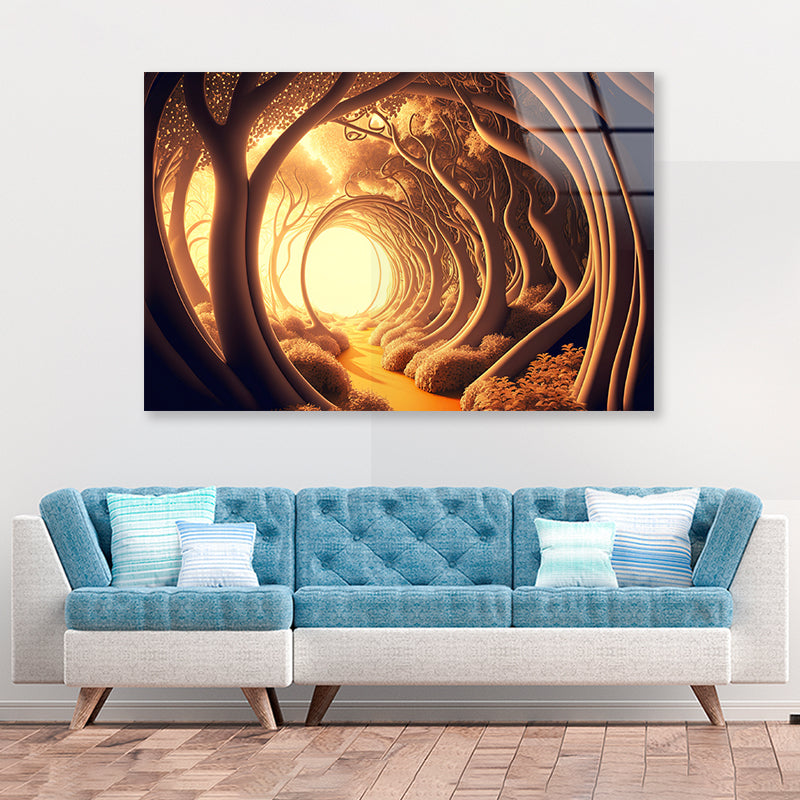 Close-Up of a Trees Acrylic Glass Print Tempered Glass Wall Art 100% Made in Australia Ready to Hang - Bella Home Decor