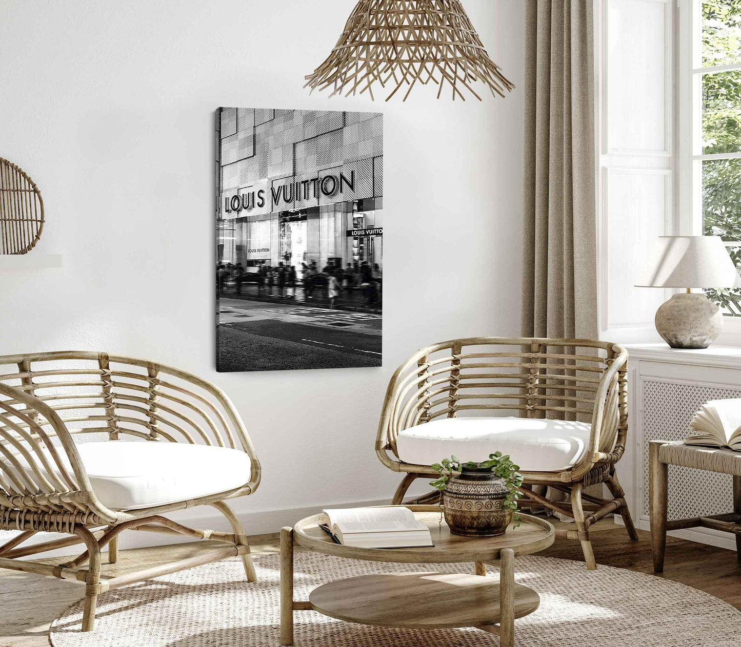 Bella Home Black Shaded Luxury Fashion Store Print Canvas Ready to hang