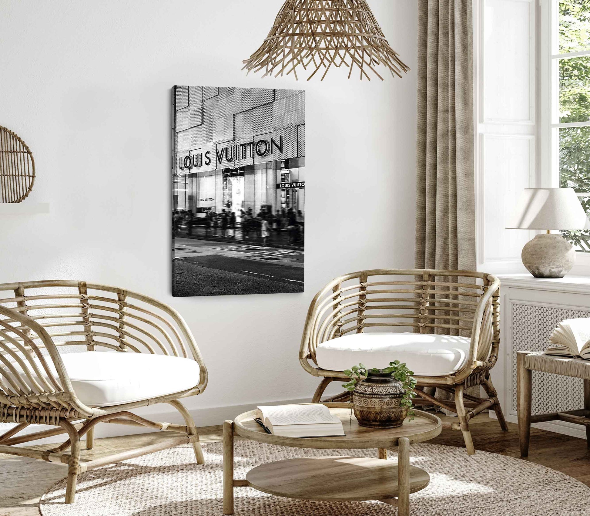 Bella Home Black Shaded Luxury Fashion Store Print Canvas Ready to hang