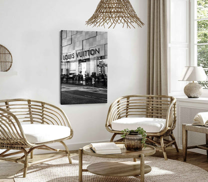 Bella Home Black Shaded Luxury Fashion Store Print Canvas Ready to hang