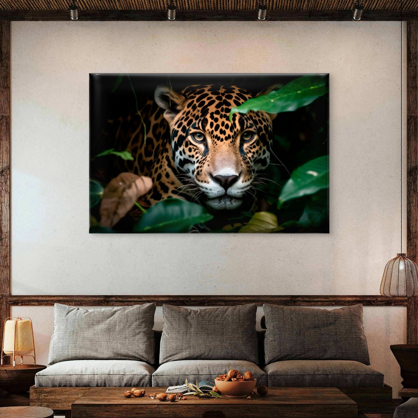 Blue Eye Camouflage Jaguar Forest Wall Art Decor 100% Australian Made