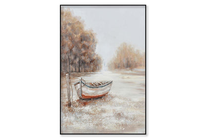 A Natural Scenery, Boat, Painting Wall Art Limited Edition High Quality Print