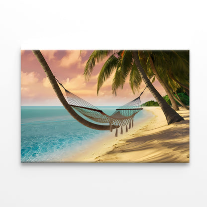 Hammock on the Beach Print 100% Australian Made - Bella Home Decor