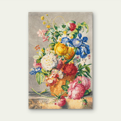 Floral Still Life Dutch Vintage Painting 40x60cm Metal Print Ready to Hang