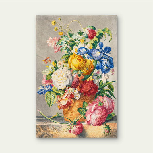 Floral Still Life Dutch Vintage Painting 40x60cm Metal Print Ready to Hang