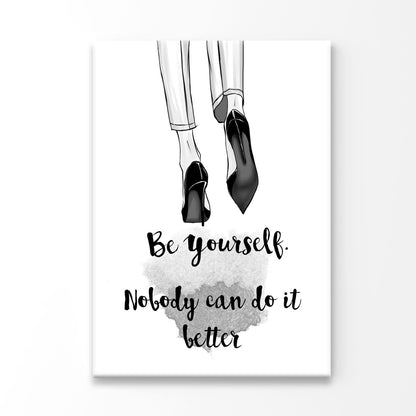 Be Yourself Quote 3D Design Acrylic Glass Print Tempered Glass Wall Art 100% Made in Australia Ready to Hang