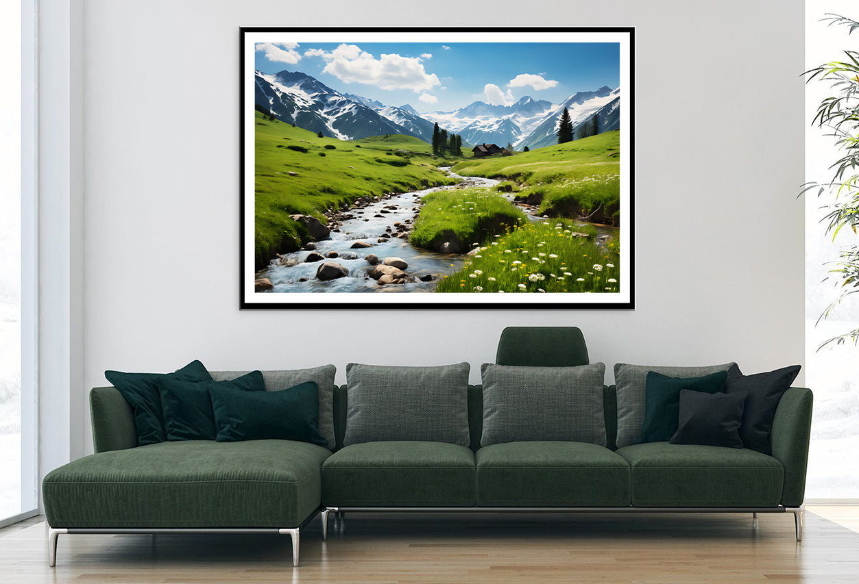 Lake and Mountains View Home Decor Premium Quality Poster Print Choose Your Sizes