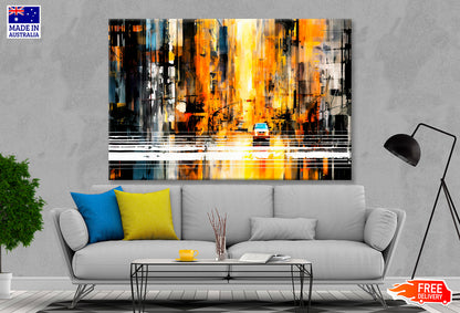 Abstract City Street View Oil Painting Wall Art Limited Edition High Quality Print