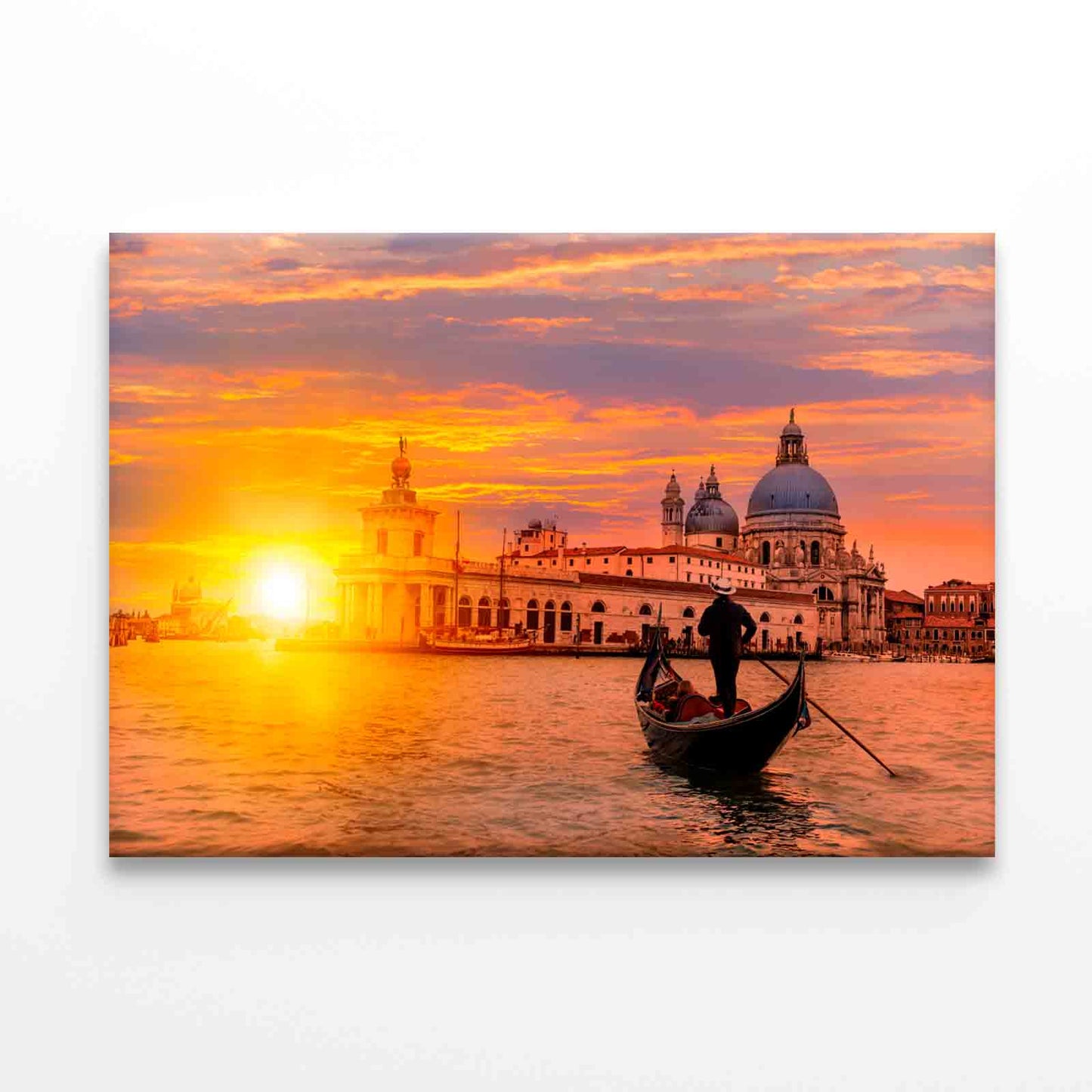 Gondolier Punting in Venice Canal Wall Art Decor 100% Australian Made - Bella Home Decor
