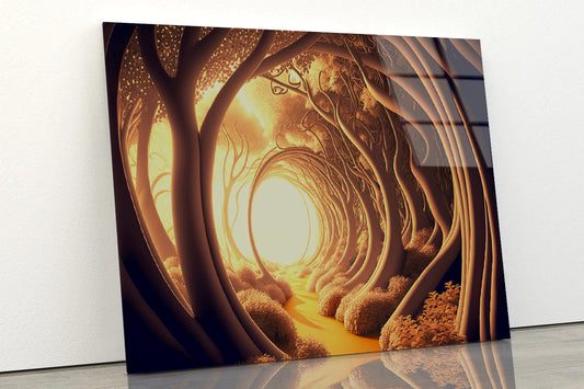 Close-Up of a Trees Acrylic Glass Print Tempered Glass Wall Art 100% Made in Australia Ready to Hang - Bella Home Decor