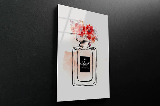 Red Black Perfume 3D Design Acrylic Glass Print Tempered Glass Wall Art 100% Made in Australia Ready to Hang