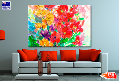 Vivid Flowers Oil Painting Wall Art Limited Edition High Quality Print