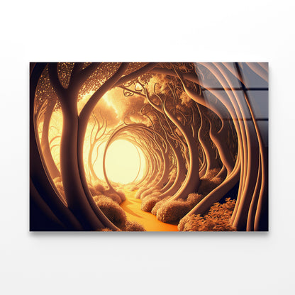 Close-Up of a Trees Acrylic Glass Print Tempered Glass Wall Art 100% Made in Australia Ready to Hang - Bella Home Decor